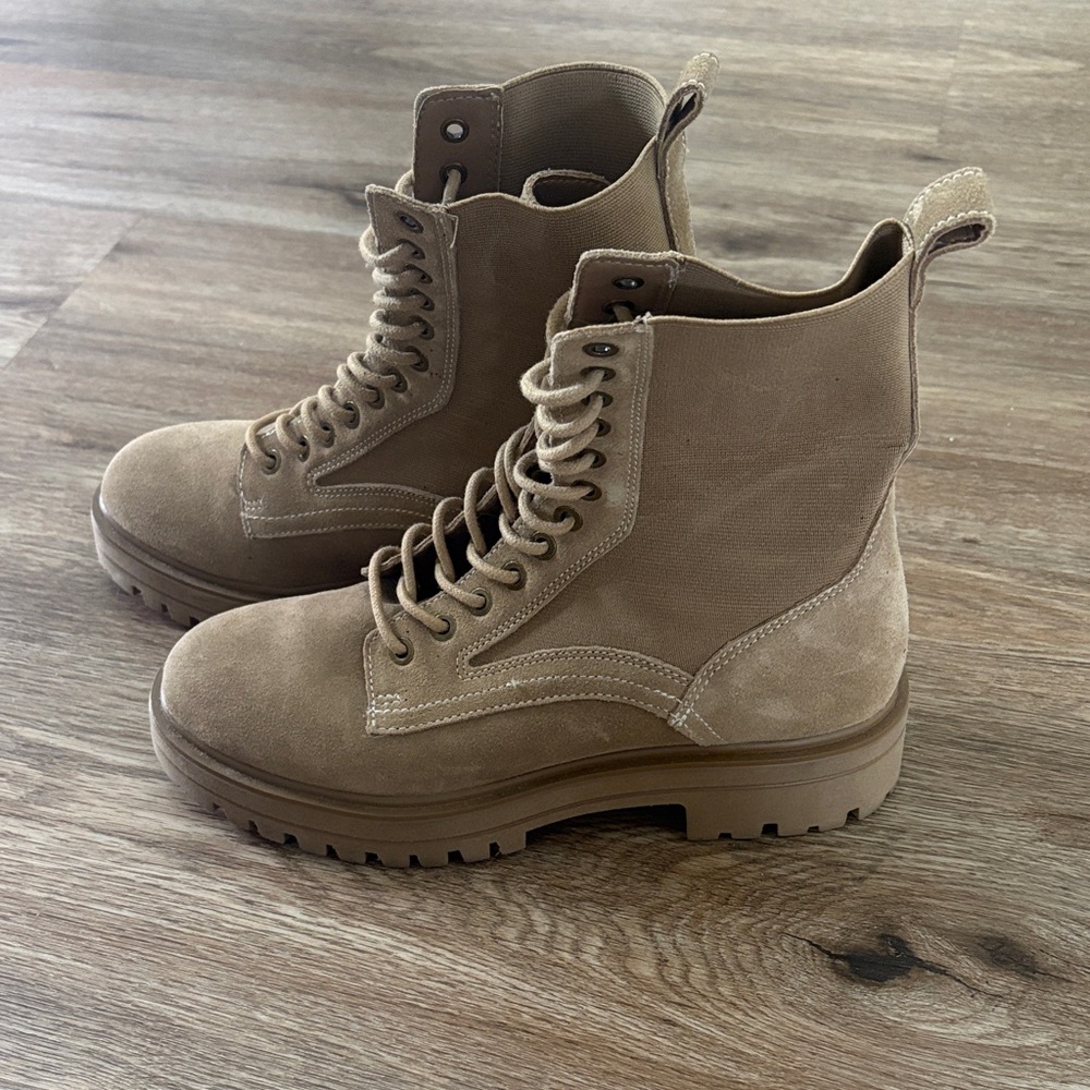 Steve Madden Taupe Combat Boots